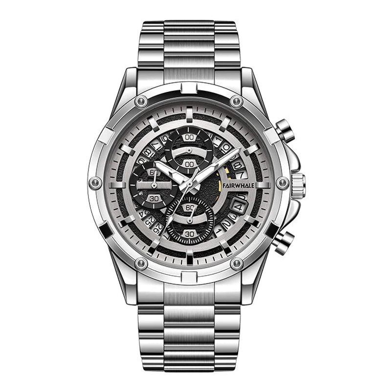 MARK FW - Luxury Stainless Steel Quartz Chronograph 3ATM For Men's